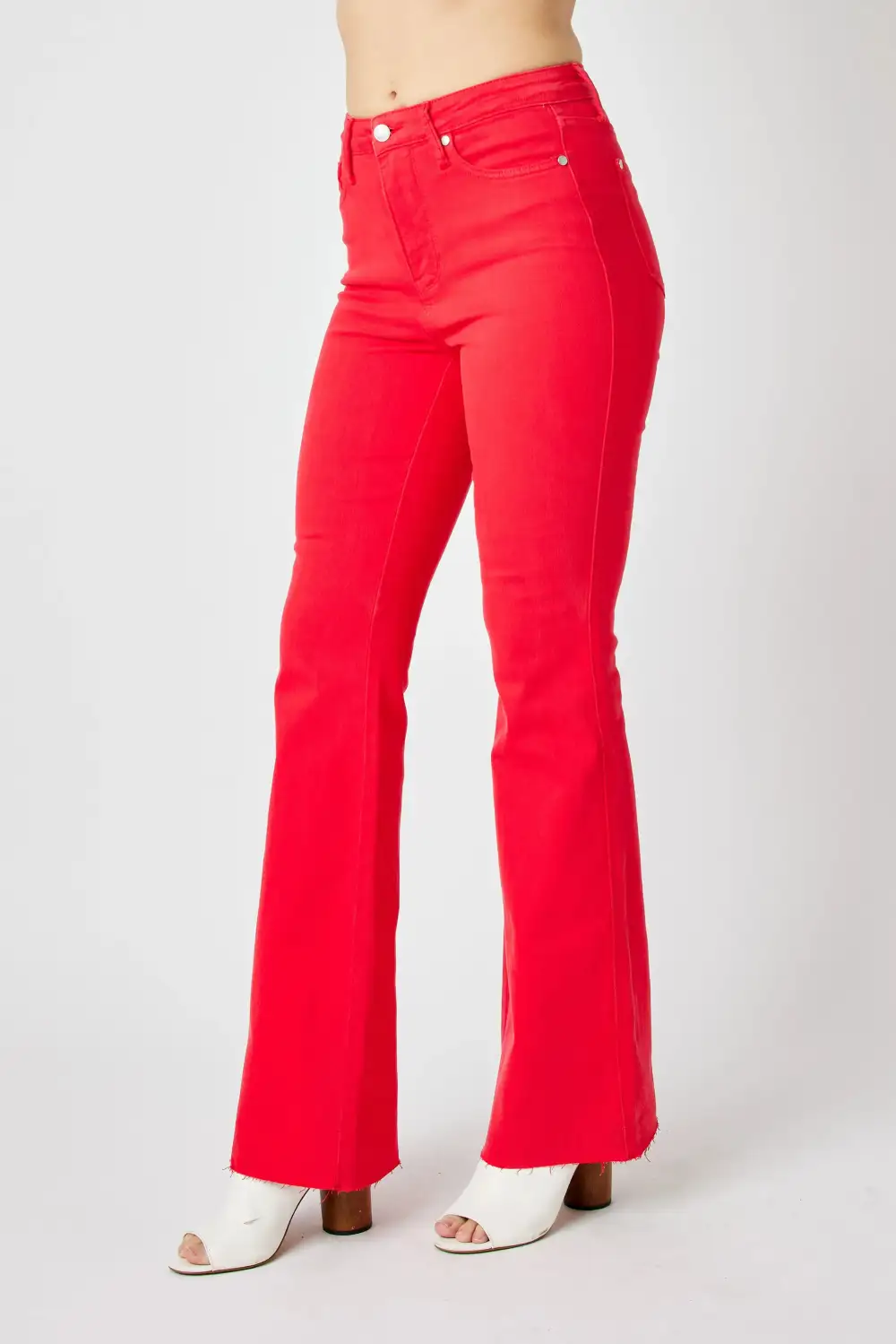Tailored Flare Leg Denim Jeans
