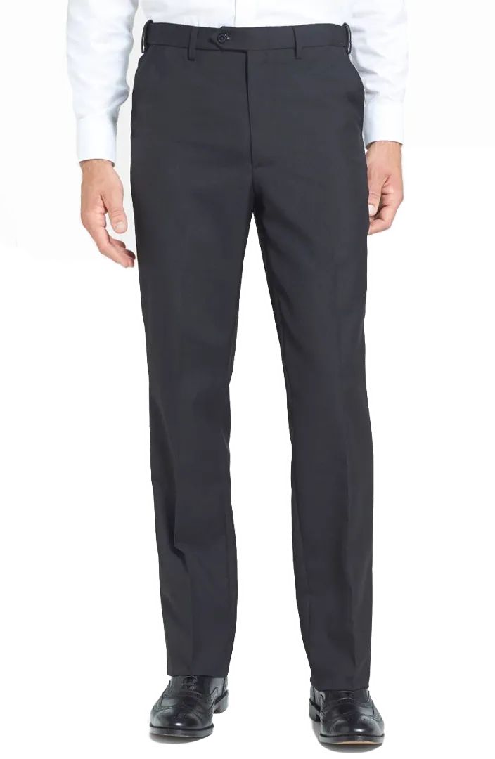Classic Gabardine Tropical Weave Flannel Flat Front Pleated Front Trousers