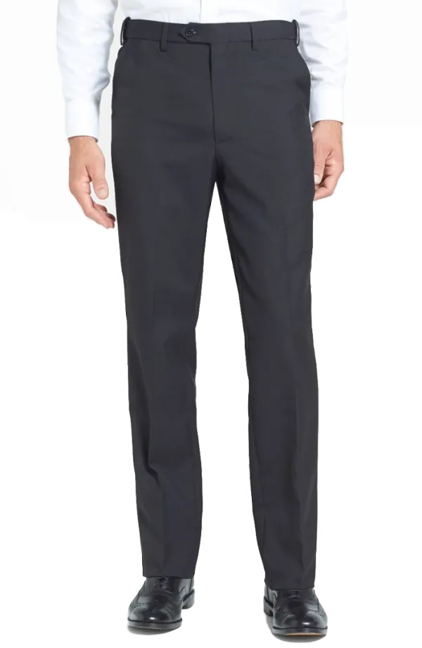 Classic Gabardine Tropical Weave Flannel Flat Front Pleated Front Trousers