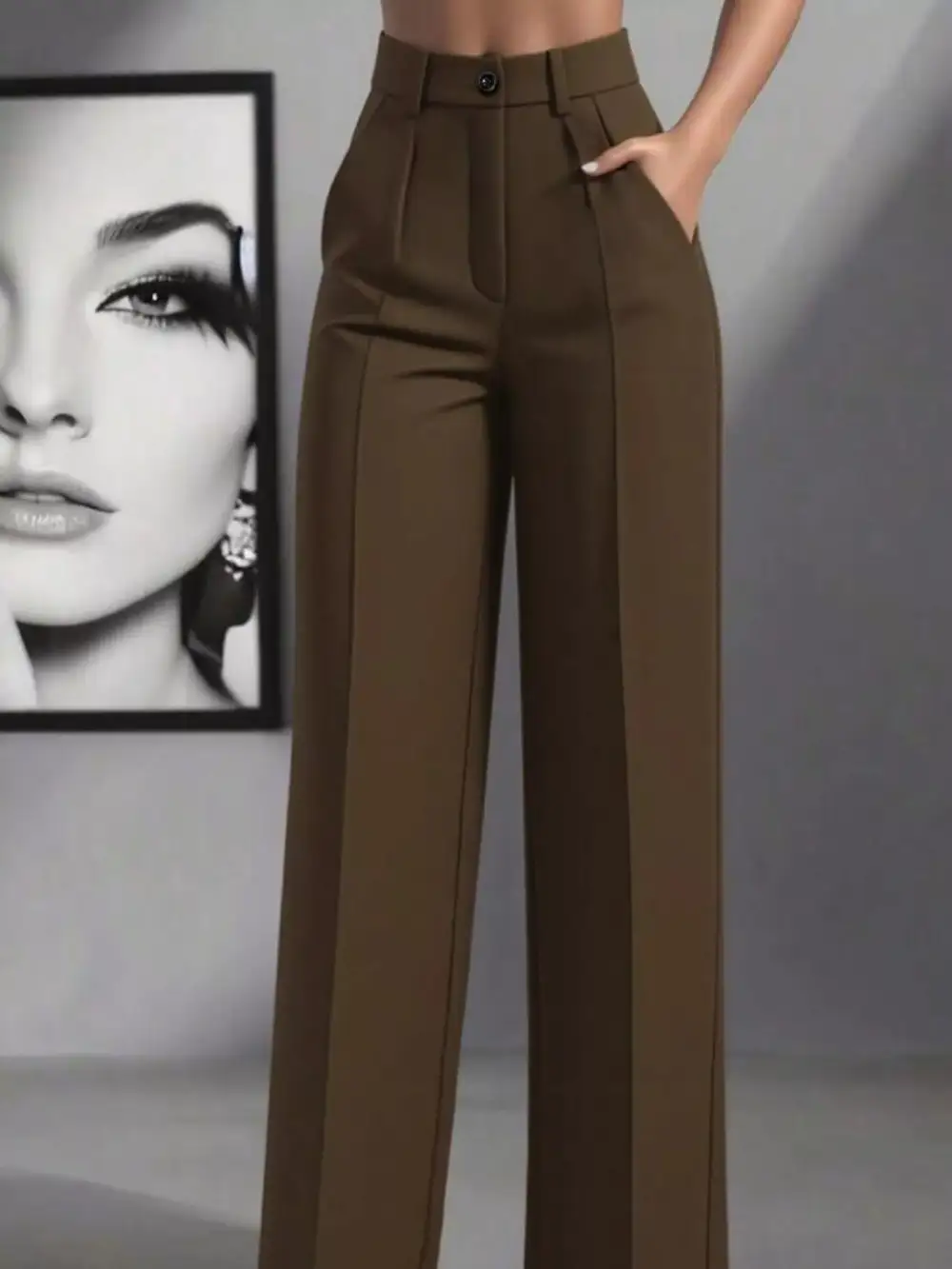 Lightweight High Waisted Wide Leg Pants