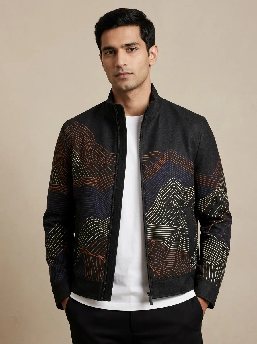 Mountain Graphic Zip-Up Jacket