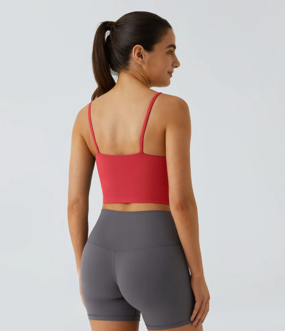 Basic Padded Workout Cropped Tank Top