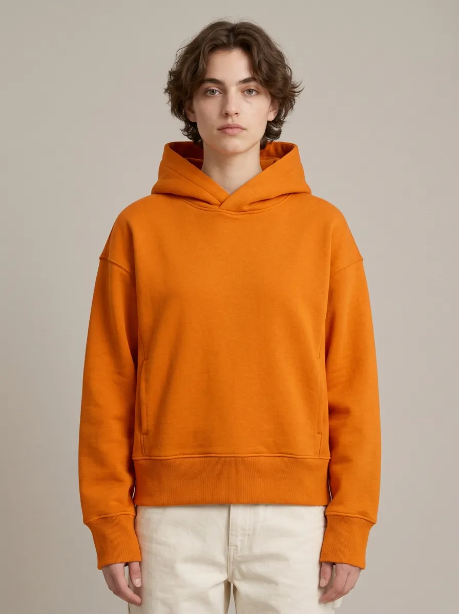 Unisex Plain Simple Casual Pullover Hoodie