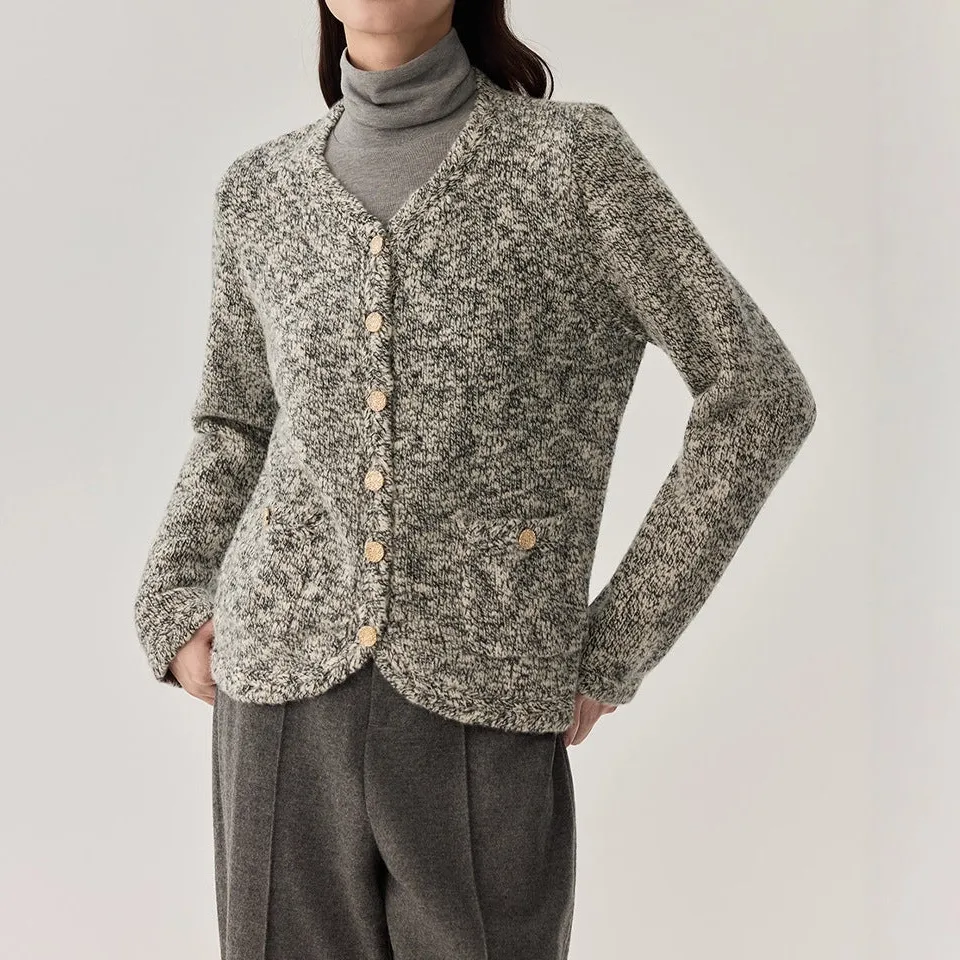 Women's Wool Long-Sleeve Cardigan