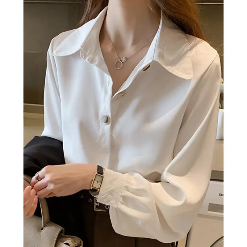 Poised Silk Look Oversized Blouse