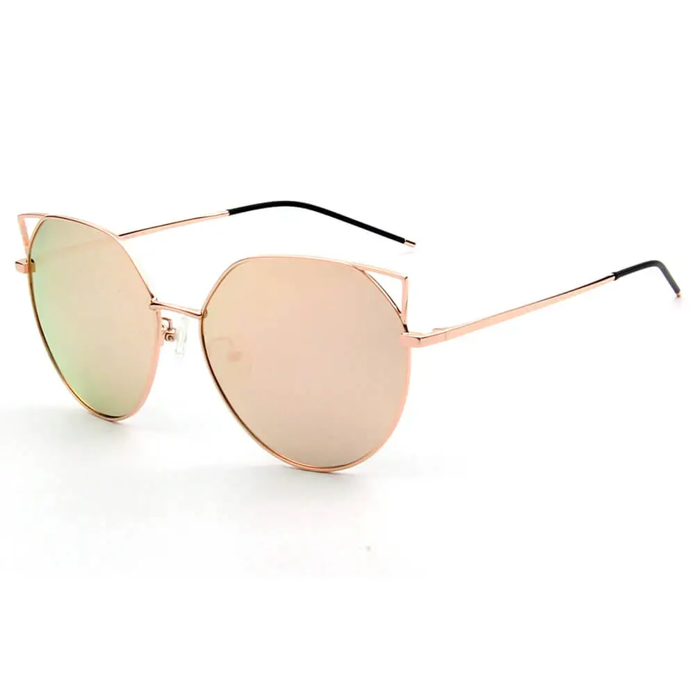 Polarized Round Cat-Eye Classic Finish Sunglasses