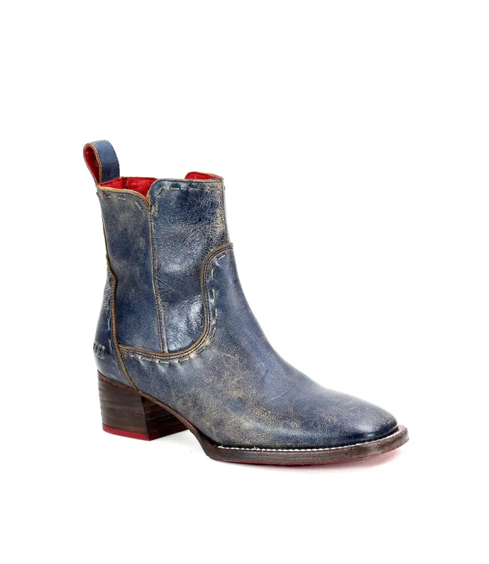 Square-Toe Distressed Everyday Boots