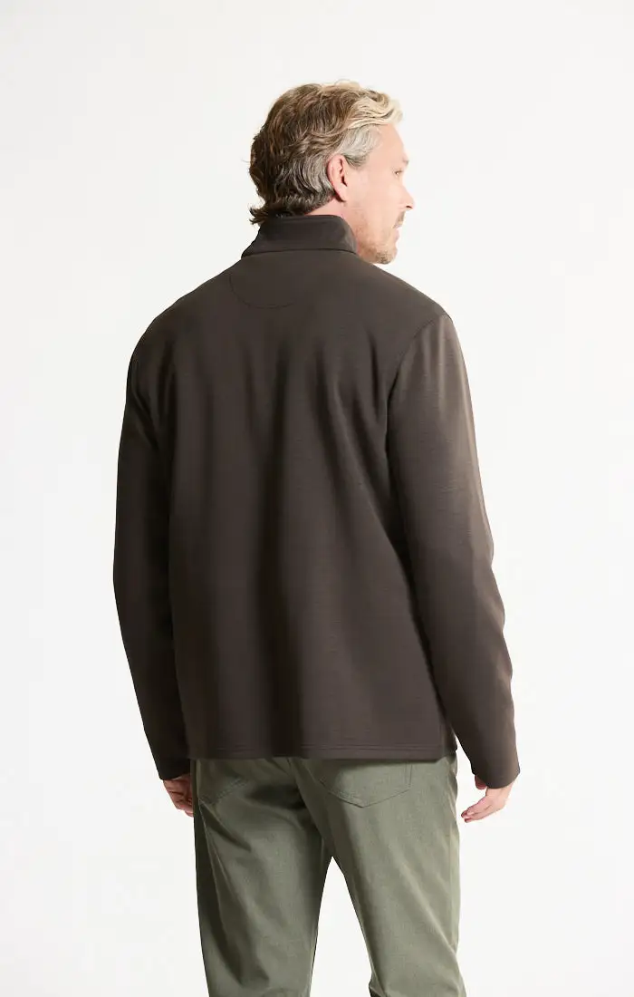 Performance Micro Stripe Knit Quarter Zip