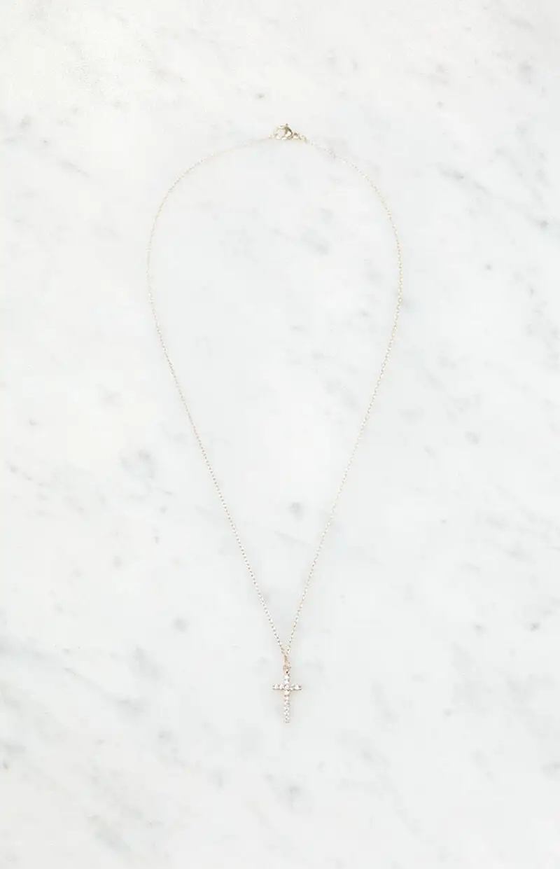 John Galt Gold Cross Necklace