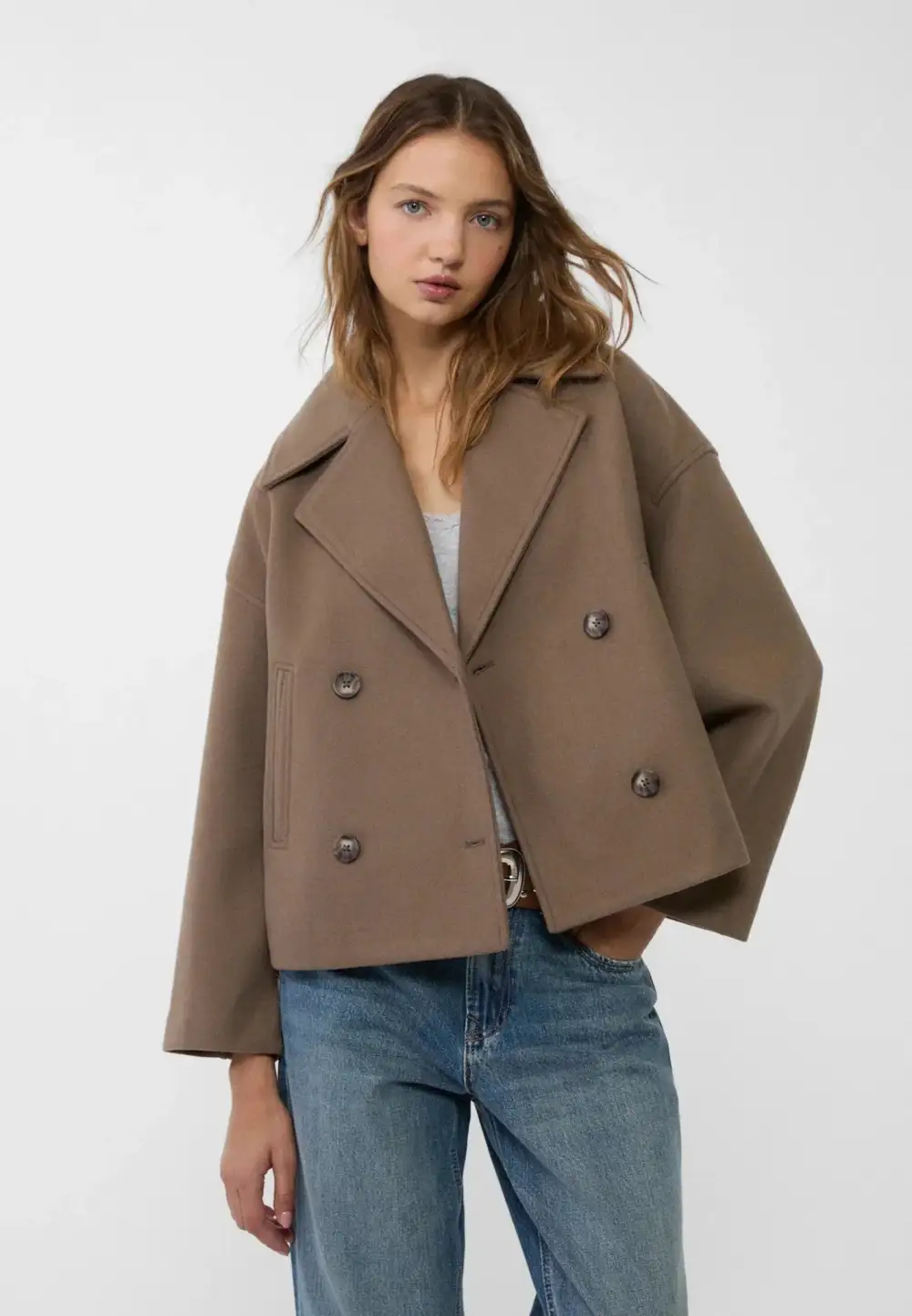  Double Breasted Cropped Jacket