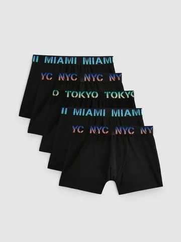 2-15yrs | 5pk City Waistband Trunks