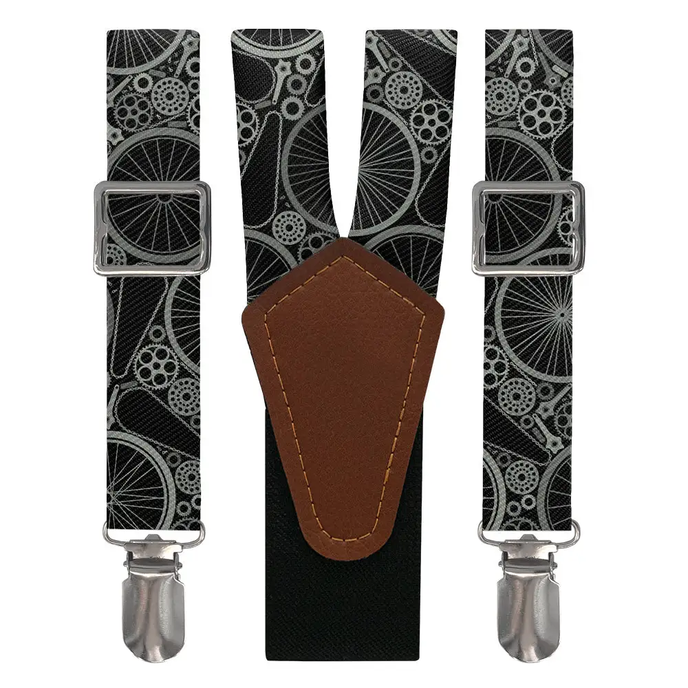 Bike Parts Theme Suspenders