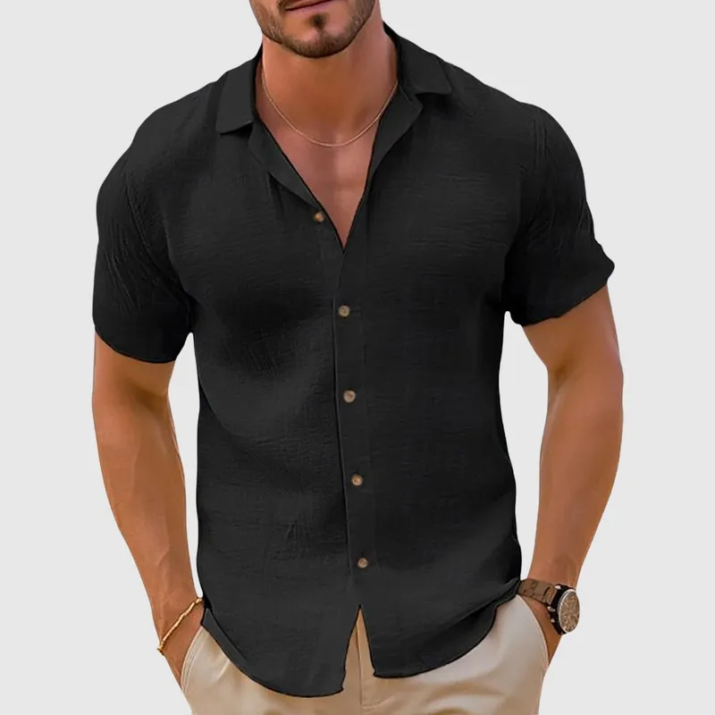 Linen Short Sleeve Button Shirt