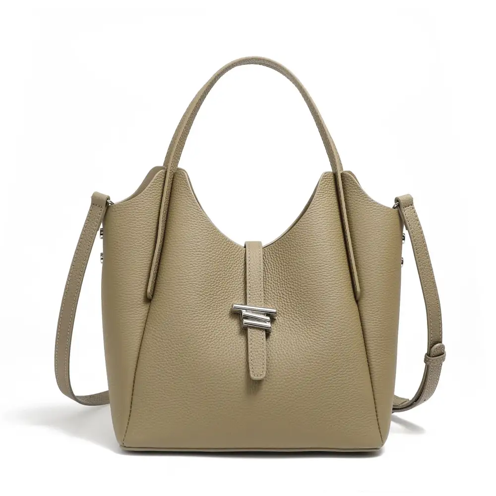 Premium Genuine Leather Bucket Bag Spacious Versatile