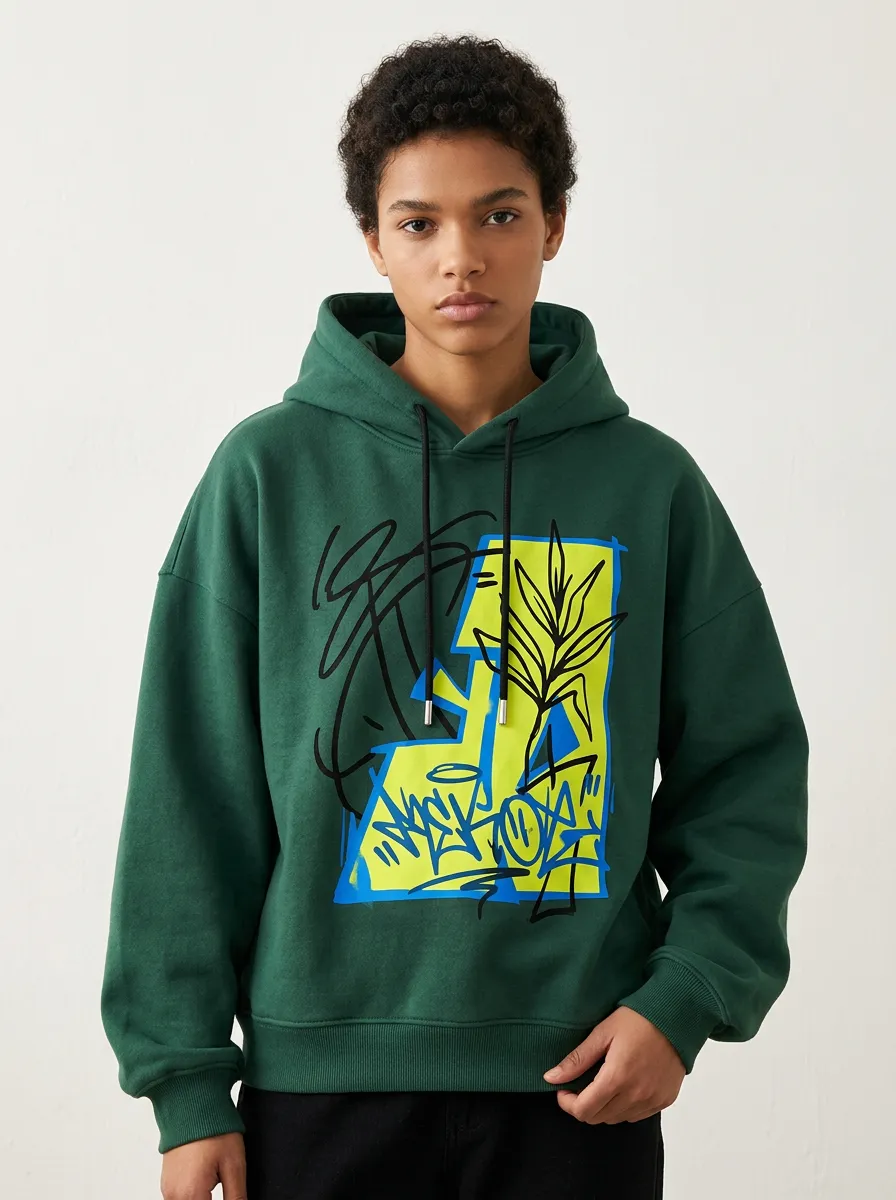 Unisex Urban Abstract Graffiti Art Hoodie