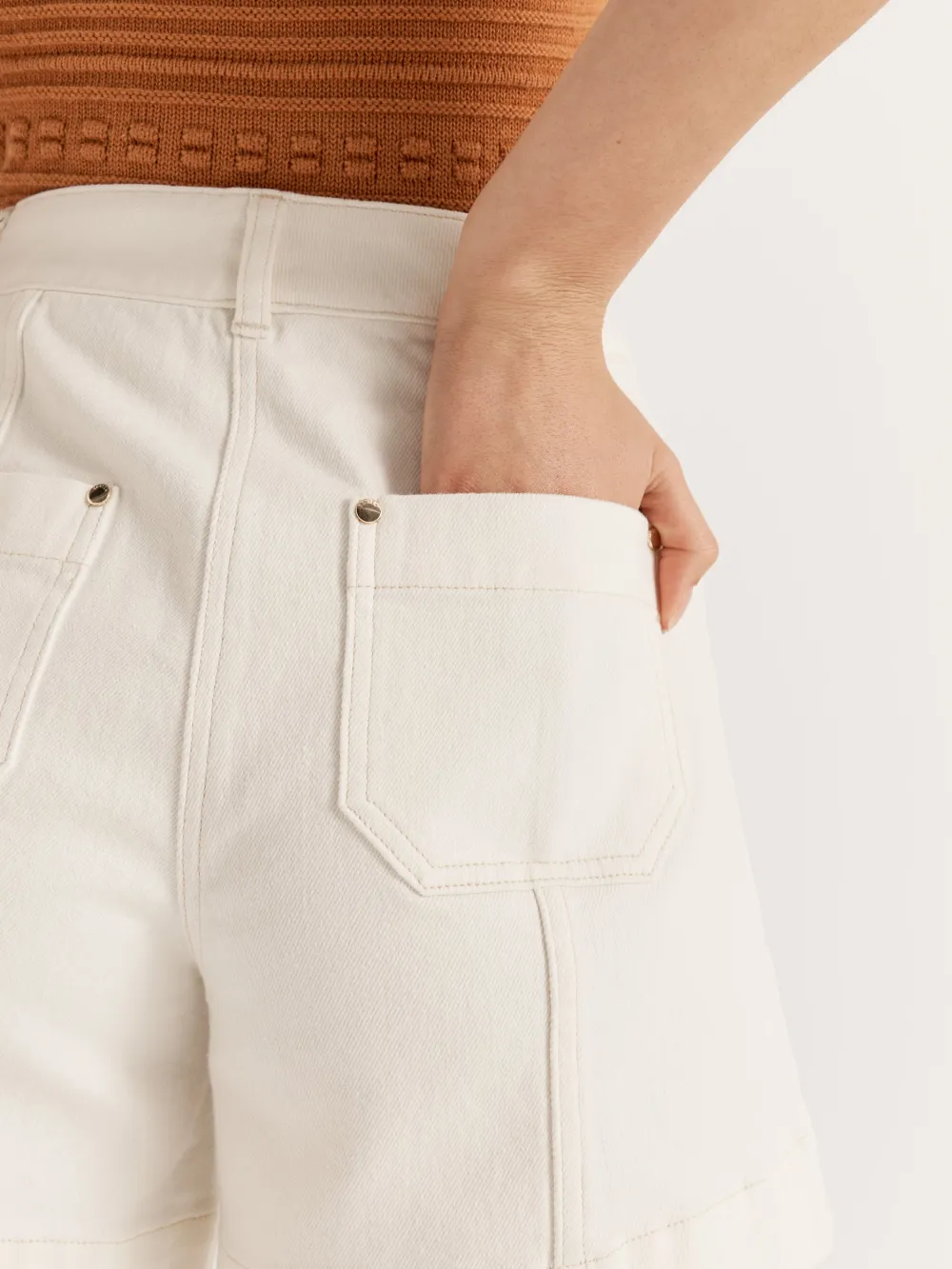 White Vintage Denim Shorts