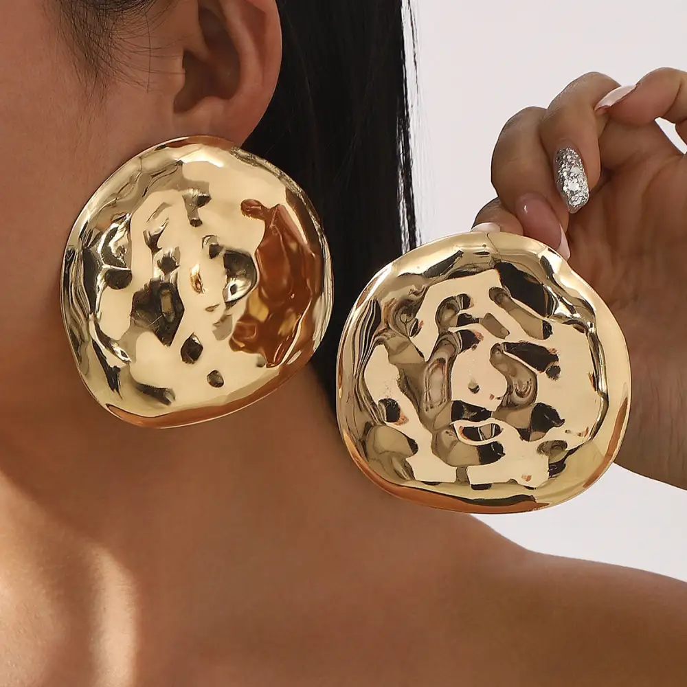 Retro Statement Drop Circle Alloy Earrings