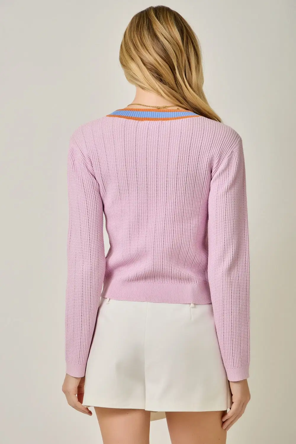 Ribbed Button Front Cardigan