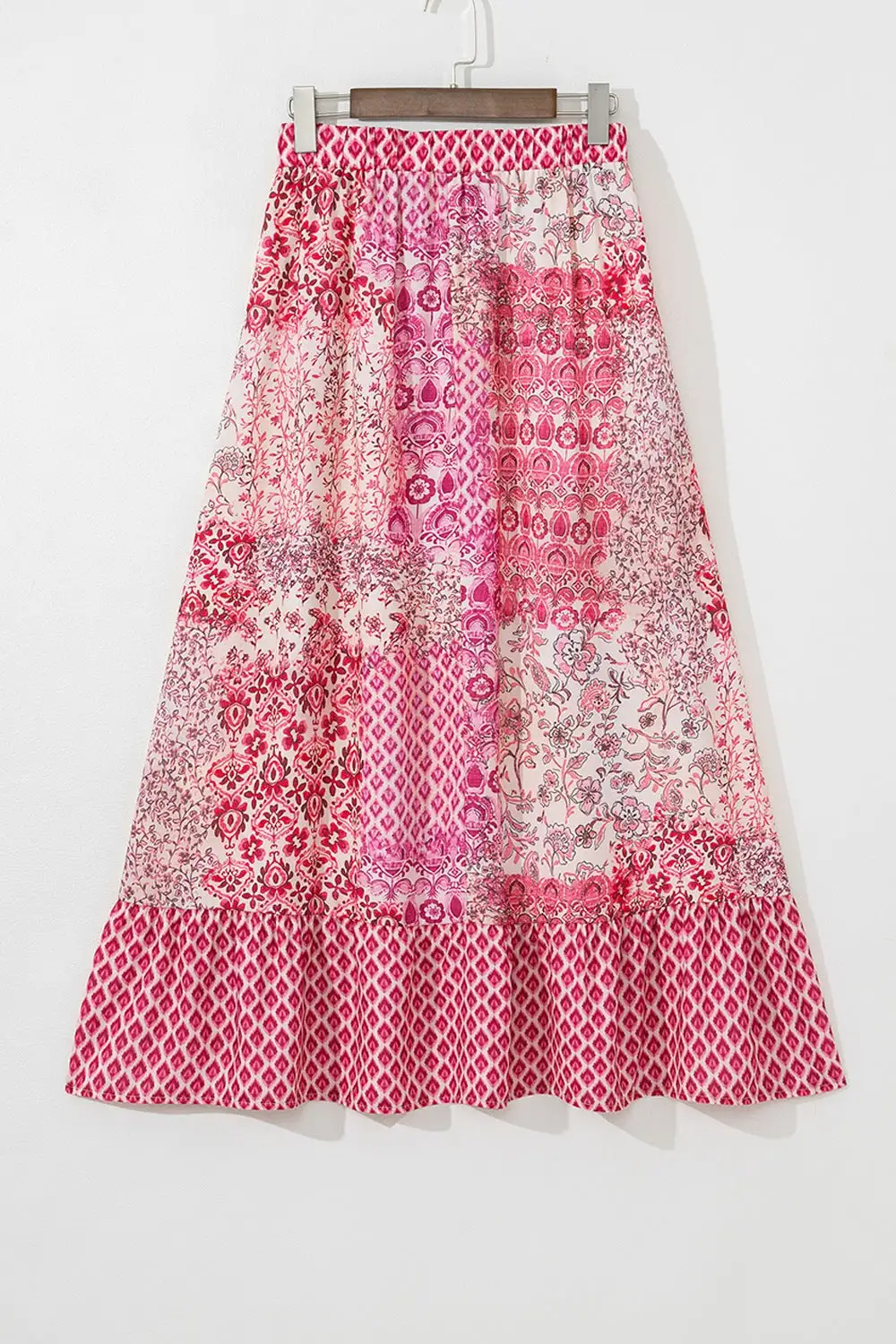 Drawstring High Waist Maxi Skirt