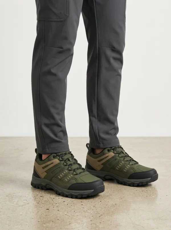 Men's Outdoor Hiking Topographic Printed Trekking Shoes