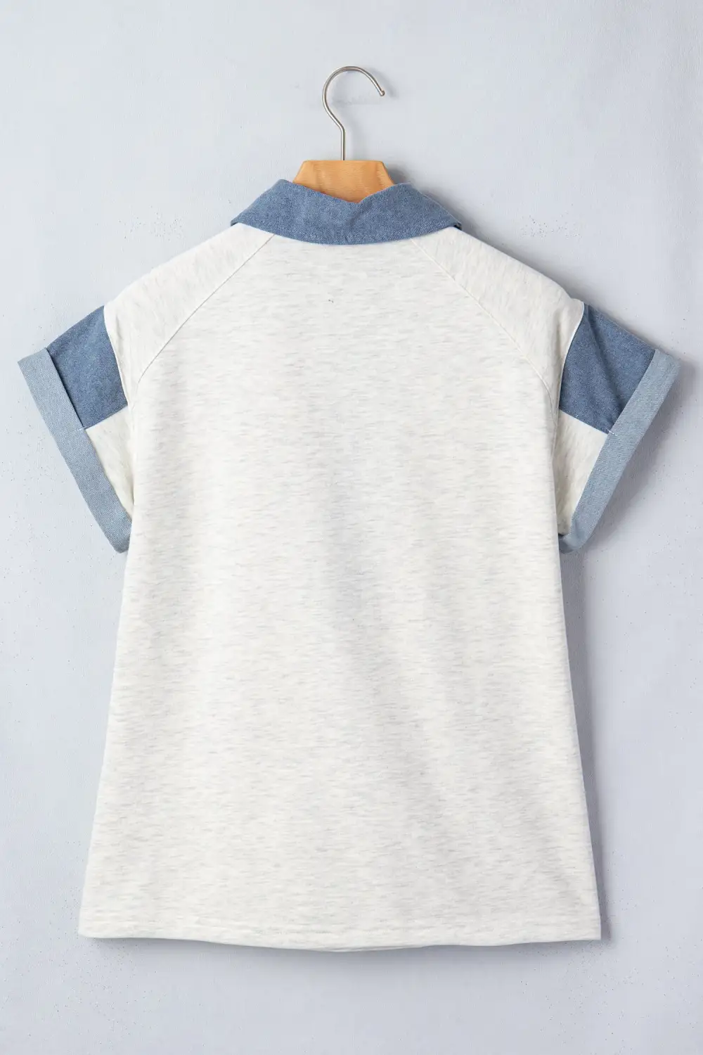 Women's Colorblock Patchwork Collared Top