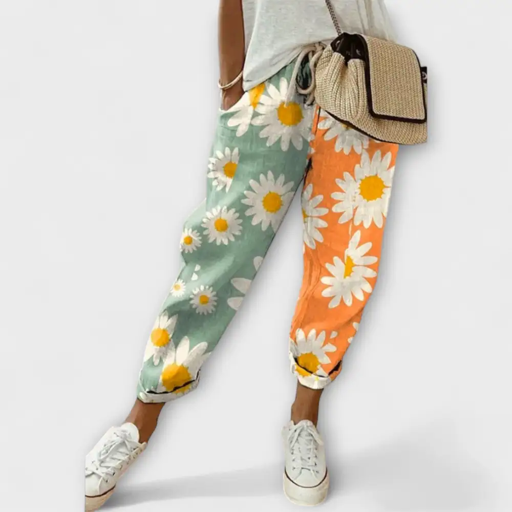 Printed Relaxed Fit Lightweight Trousers
