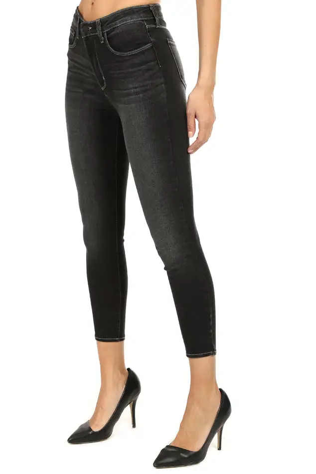 Everyday Cotton Denim Cropped Jeans