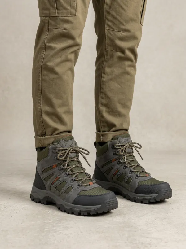 Unisex Outdoor Hiking Mountain Texture Printed Boots