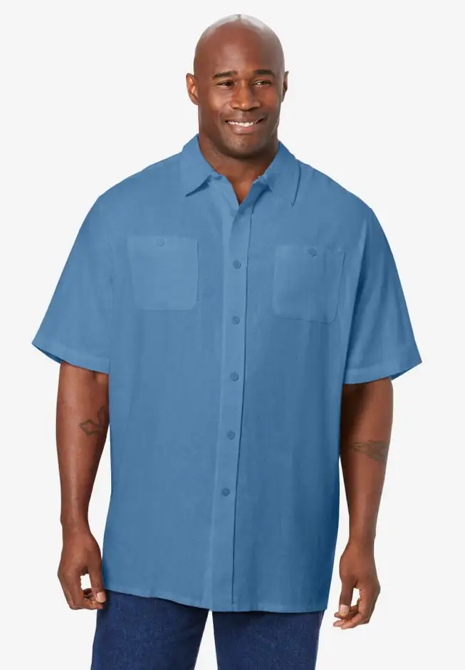 Short-Sleeve Linen Shirt