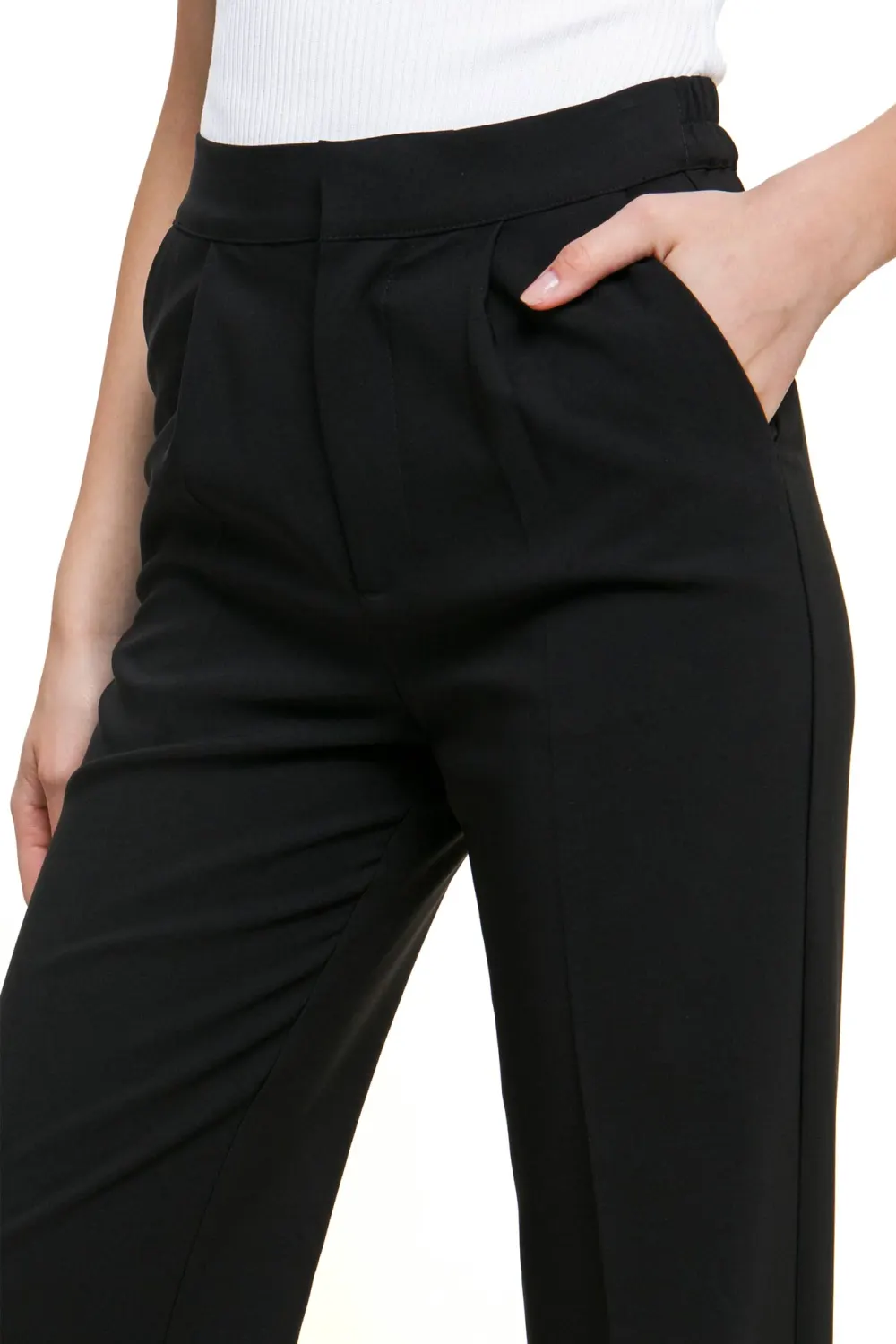 Creamy Wide - Leg Trousers