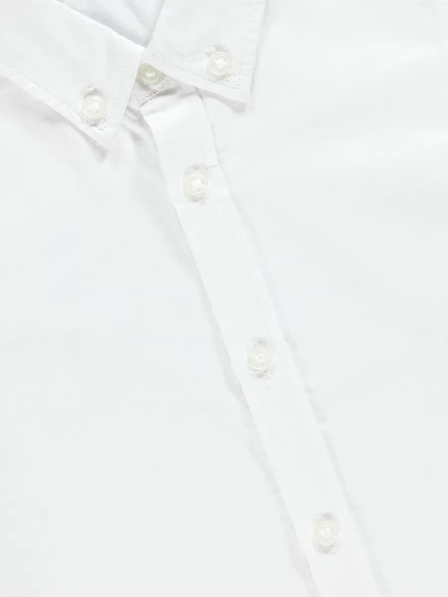 White Short Sleeve Oxford Shirt