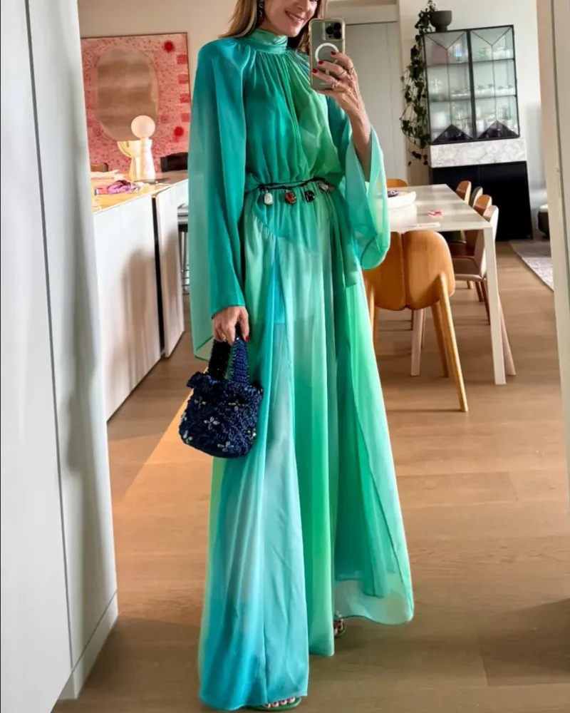 Easy Fit Maxi Tie Detail Dress
