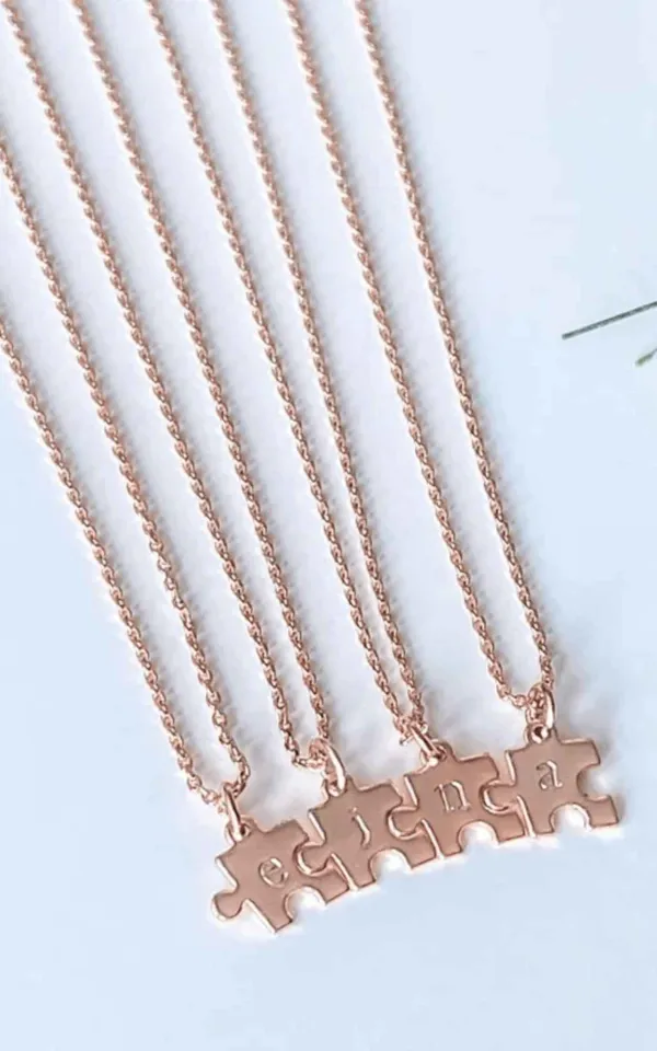 Single Letter Puzzle Necklace