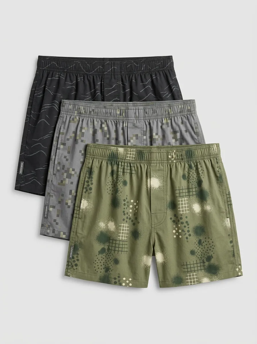 Everyday Camo Geometric Boxer Set