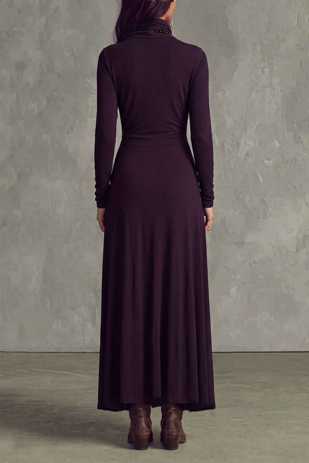 Flowing Textured Maxi Dress