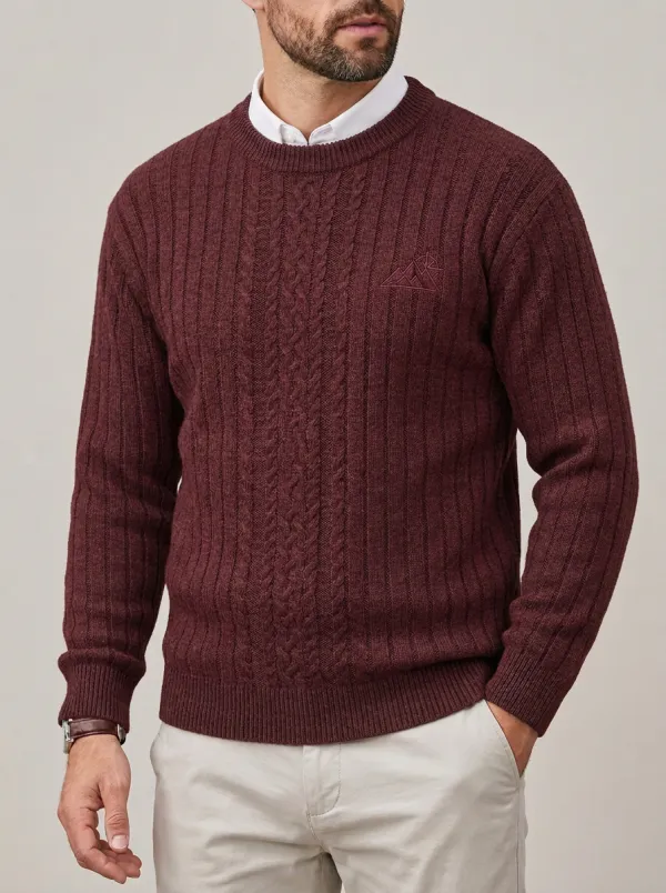 Men's Charcoal Grey Ridge Knit Sweater