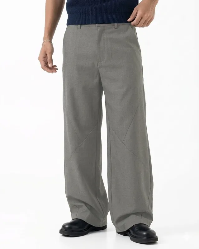 Pleated Straight Pants