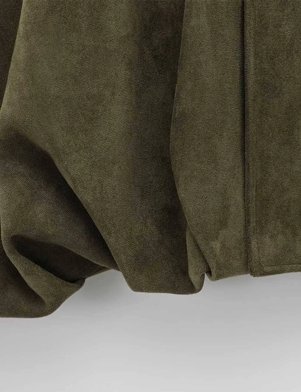 Faux Suede Zip-Up Bomber Jacket