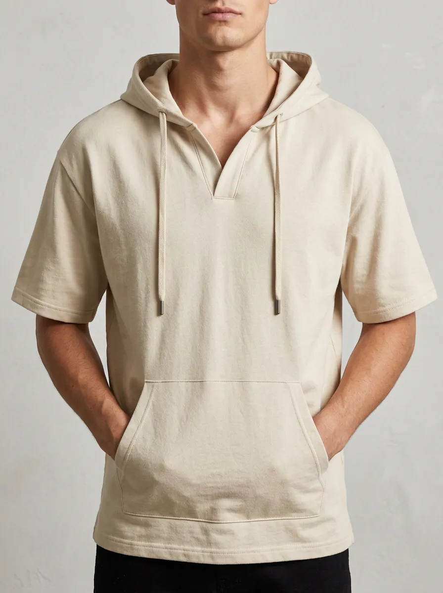 Casual Short Sleeve Classic Look Men's Hoodie