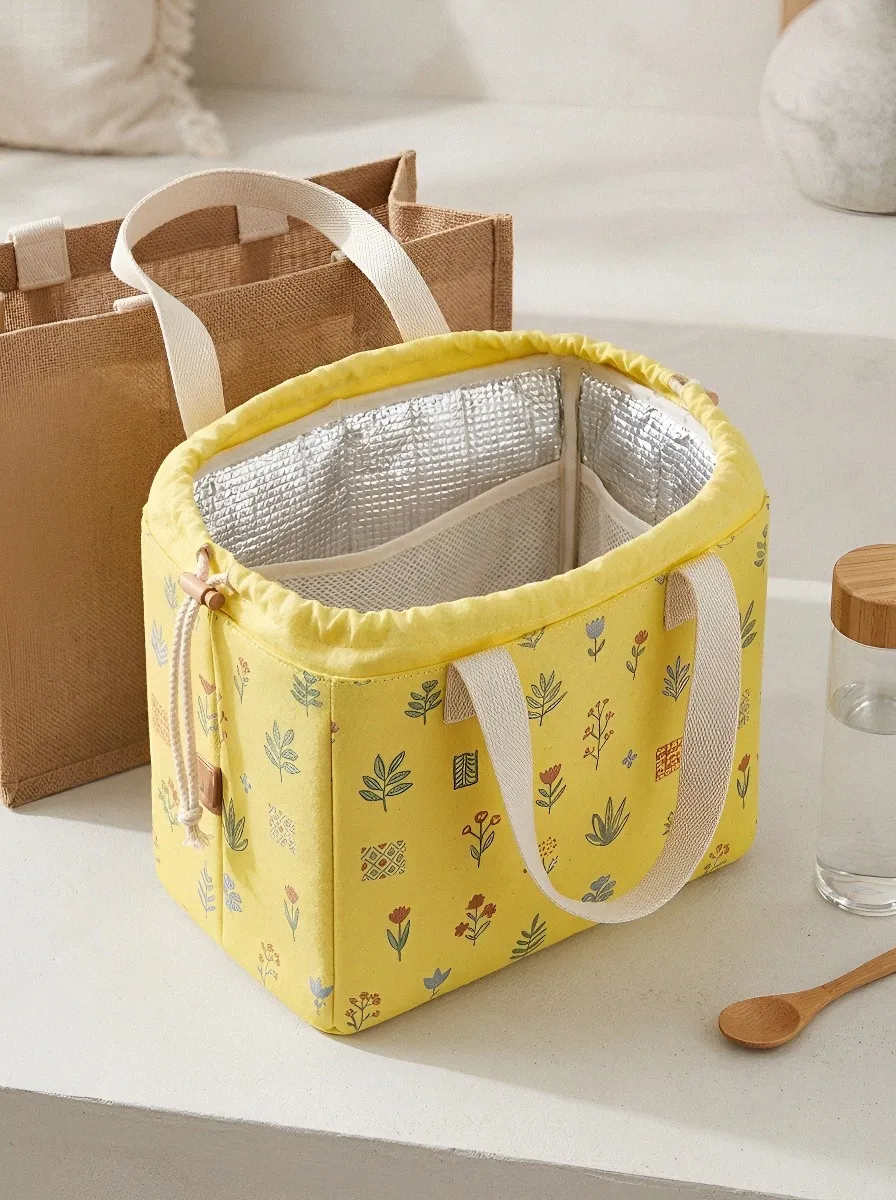 Floral Botanical Pattern Insulated Printed Tote Bag