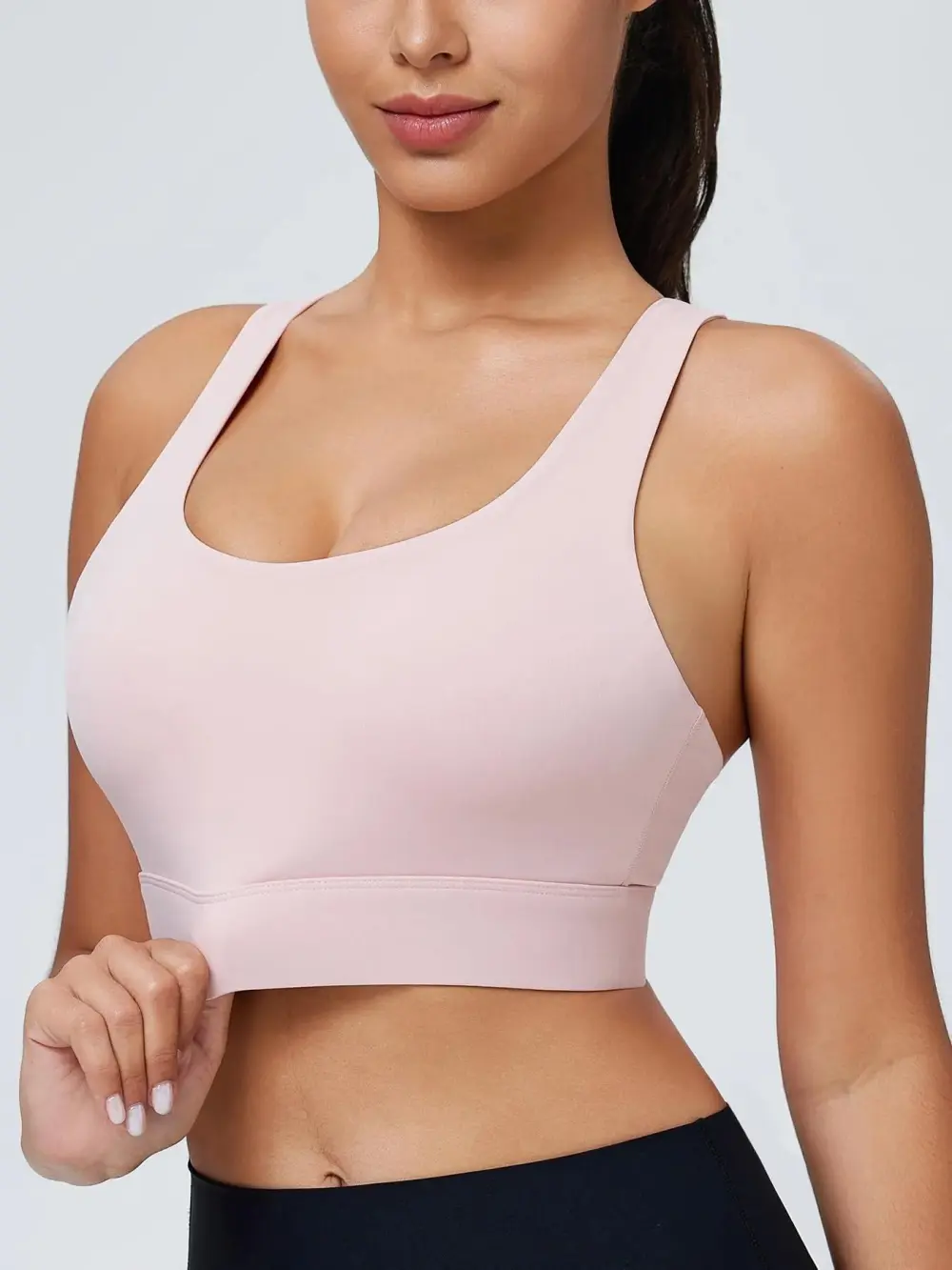Women's Sport Bras 3 Row Adjustable Hook-eye Closure Criss-Cross Back Workout Bras
