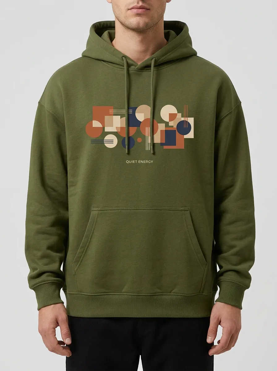 Unisex Stacked Geometric Artwork Hoodie