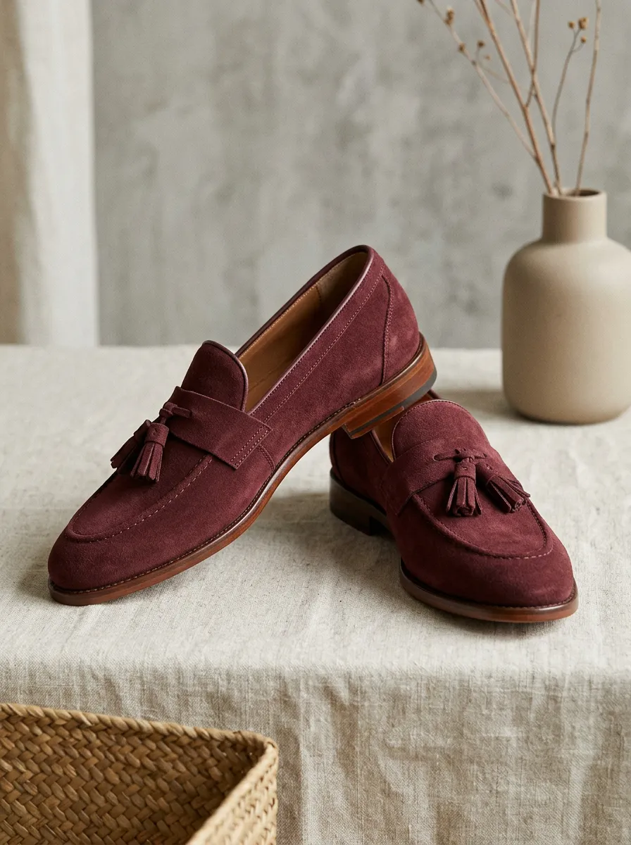 Unisex Classic Suede Tassel Slip-On Loafers