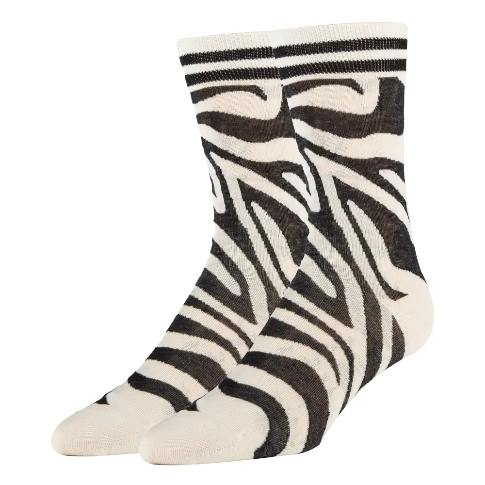 Playful Cotton Blend Abstract Graphic Crew Socks