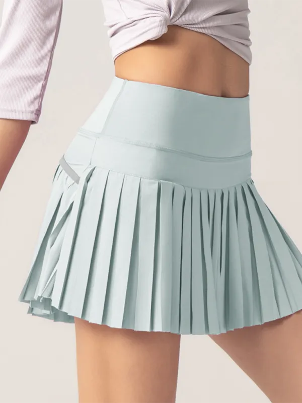 Casual Pleated Knit Skirt