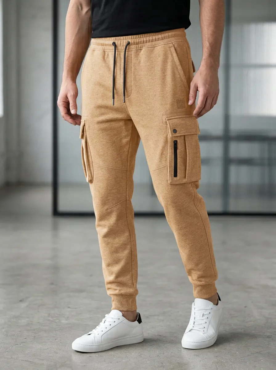 Weekend Graphic Print Casual Look Men's Cargo Jogger Pants