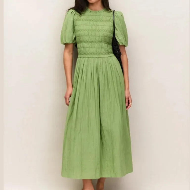Classic Shirred Women's Casual Dress