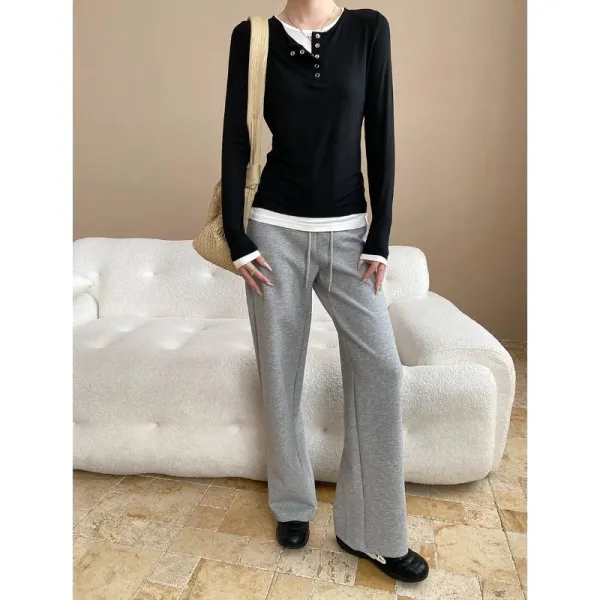 Color Block Two Tone Long Sleeve T-Shirt