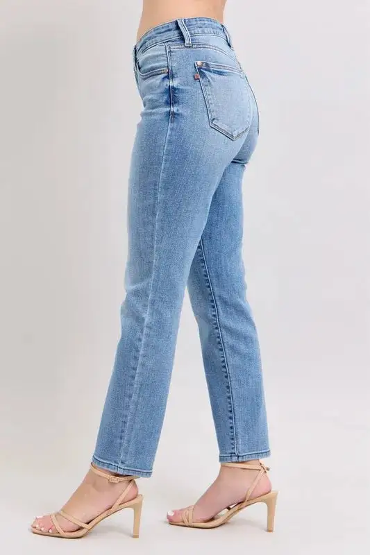 Denim Mid Rise Pocketed Vintage Jeans