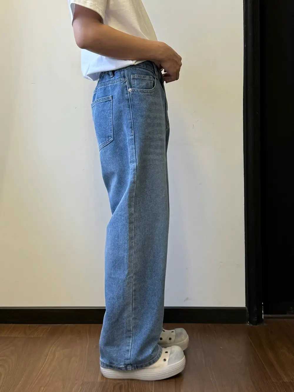 Vintage Washed Straight Leg Jeans